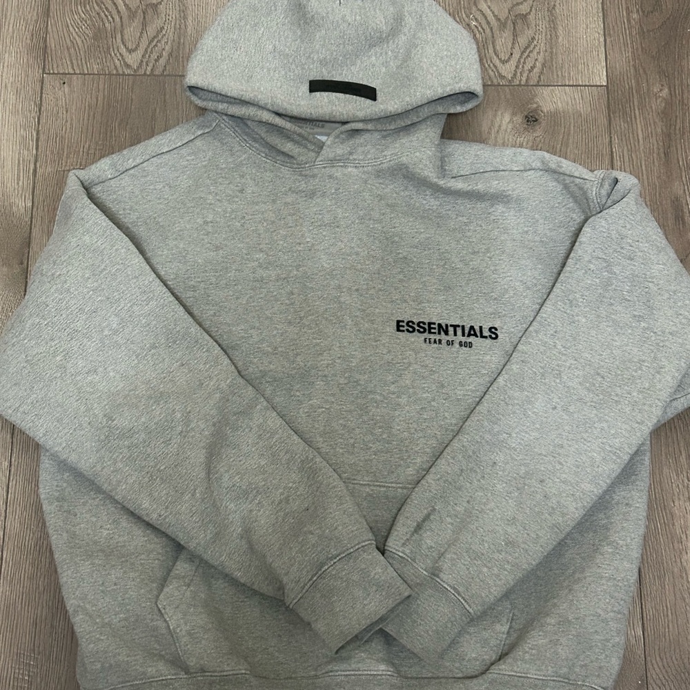 Essentials Light Gray Hoodie and Sweatpants set